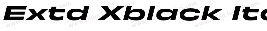 Extd Xblack Italic字体转换